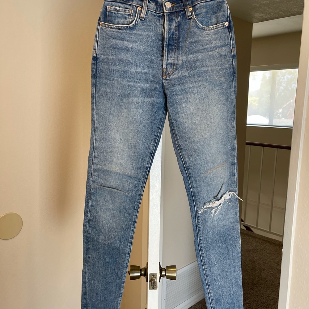 FREE PEOPLE High Rise Stella Ripped Skinny Jeans
